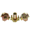 Galvanized steel threaded insertion nuts, hook eight-way nuts, furniture nuts, rock climbing nuts, 4-way T-shaped nuts