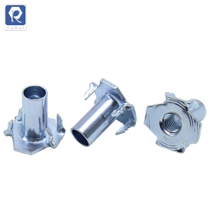Carbon steel white zinc nut, four-corner nut, wood anti-rust dropper thread insert, furniture T-shaped wood insert nut, eight-claw hook nut