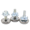 Threaded leveling feet, adjustable furniture leveling device with T-nut, adjustable screw-type leveling feet, table, chair, cabinet and sofa leveling device - 2-piece set