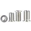 Stainless steel flange-type reducer conversion thread repair sleeve, internal and external thread conversion screw, flange cap insertion nut