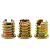 Furniture Nut. Bolt Fasteners for Woodworking Accessories Connectors M6 Hexagonal Drive Metal Insert Nuts. Slotted Wood Inserts The Nut