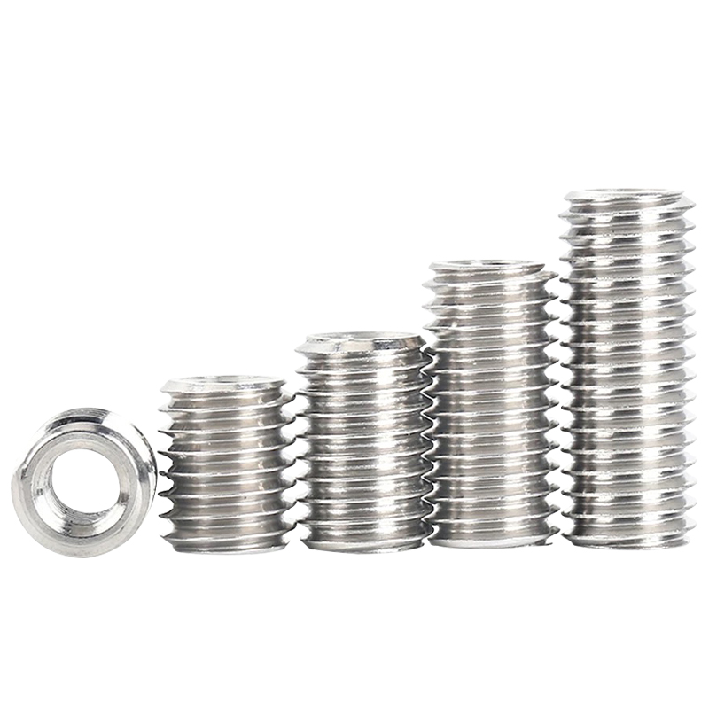 Stainless steel self-tapping internal and external thread inserts, conversion reducer nuts, self-tapping thread guards