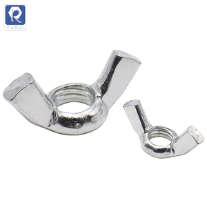 High quality carbon steel wing nut, white galvanized butterfly nut fastener parts, hand nut