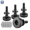 Screw-type furniture sliding leveling foot 4-set ,Urniture Leveling Foot with T-Nut, Table and Chair Cabinet Sofa Lifter Adjustable Leveling Foot, Black