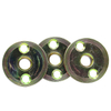 Three-way nut, galvanized carbon steel, wooden furniture, 2-hole round bottom screw-in T-shaped nut, furniture hardware flange internal thread insertion nut