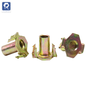 Galvanized steel threaded insertion nuts, hook eight-way nuts, furniture nuts, rock climbing nuts, 4-way T-shaped nuts