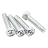 National standard blue and white galvanized hexagonal screws, full thread and half thread extended cross groove hexagonal bolts