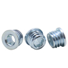 Embedded nuts for wooden furniture, flat-head hex socket nuts without threads, Angle sleeve drive screw inserts for wooden furniture nuts