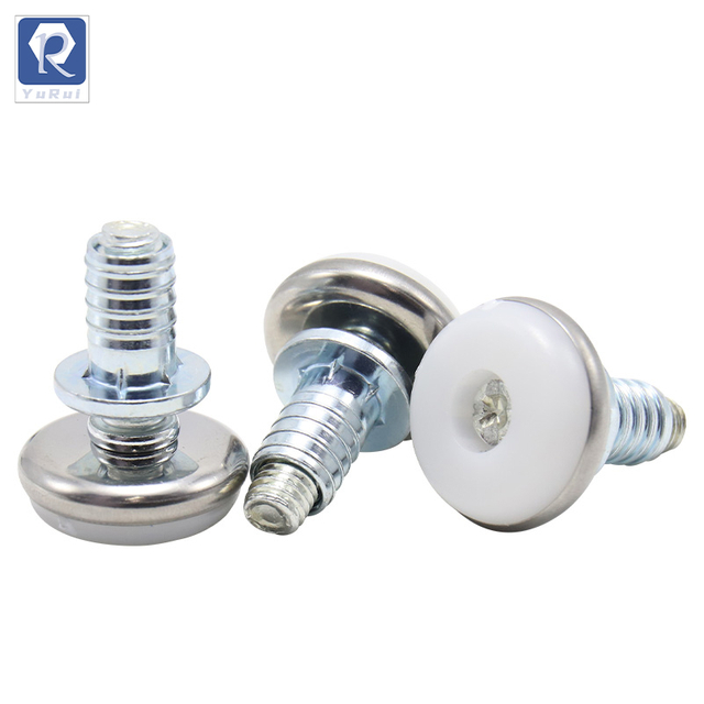 Threaded furniture leveling device, adjustable screw-type leveling feet, four-claw nuts, 2-piece set of table, chair, cabinet and sofa leveling device