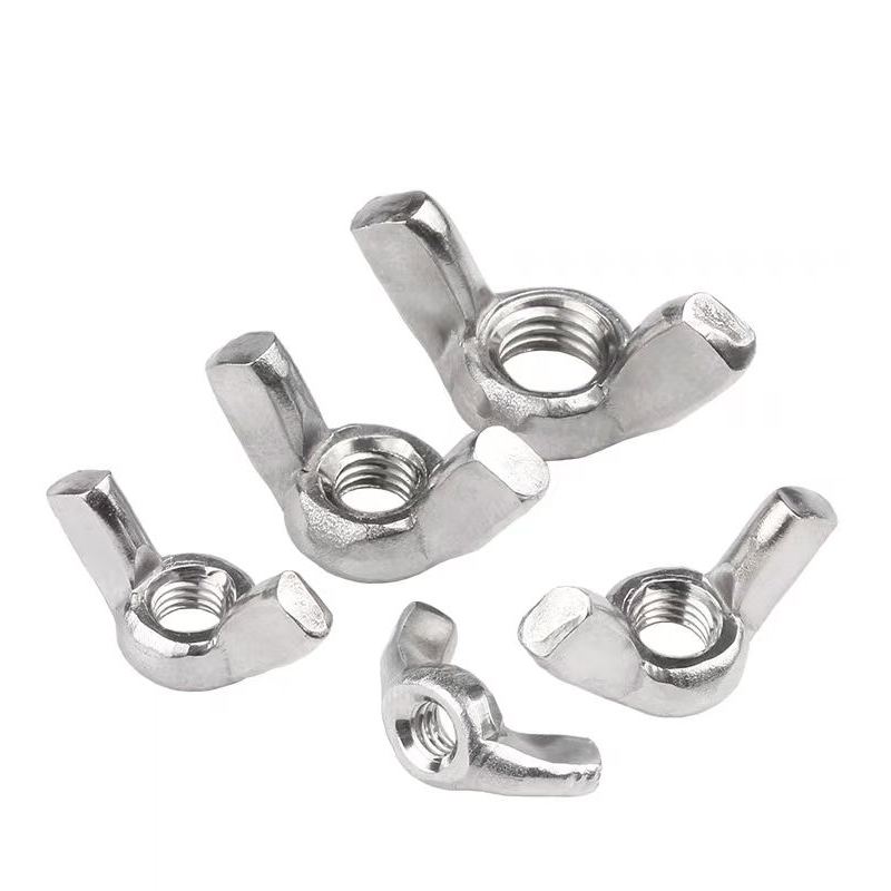 High quality carbon steel wing nut, white galvanized butterfly nut fastener parts, hand nut