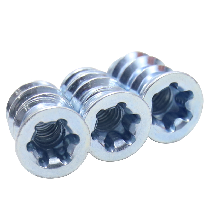 Threaded insert nuts, furniture nut screws, star drivers, solid wood embedded nuts, furniture pre-embedded nuts