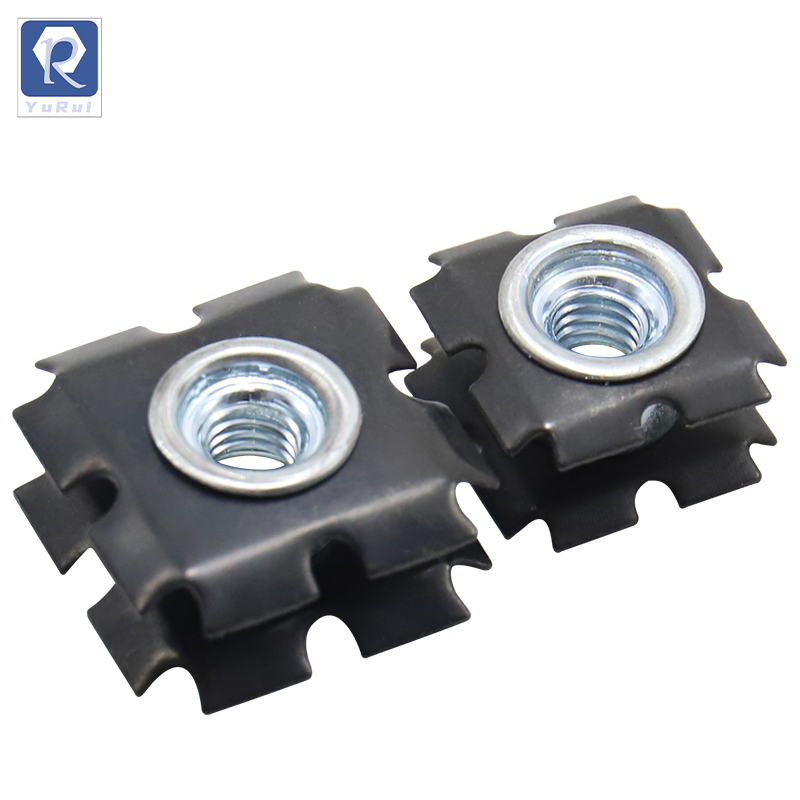 Sunflower spring piece nuts, embedded nuts in iron and square tubes, connecting nuts inside fitness equipment and office desks and chairs, plum blossom spring piece nuts
