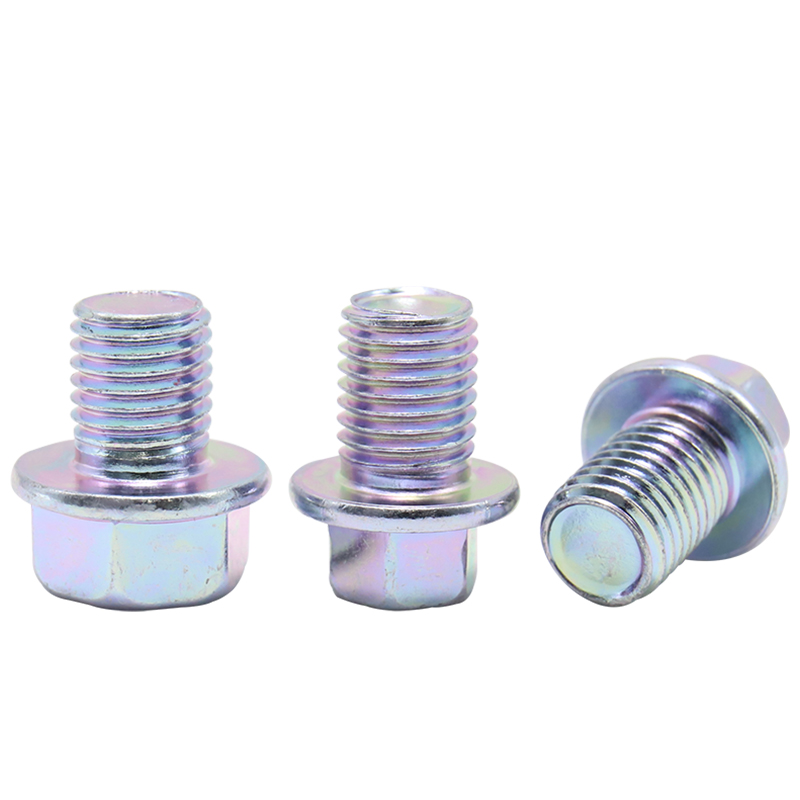 Environmental Color Zinc Plating, Outer Hexagon Flange Screws ， Flange Washer Head Hexagon Screw