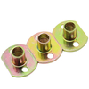 Edge-trimmed iron plate nuts, two-hole locking nuts, T-type nuts for furniture feet and sofa feet locking