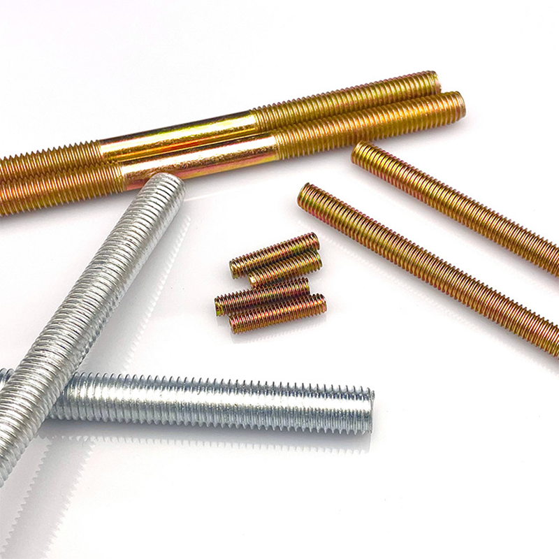 Long thread metric and imperial screws Furniture mounting assembly set screws Carbon steel colored zinc full thread rod