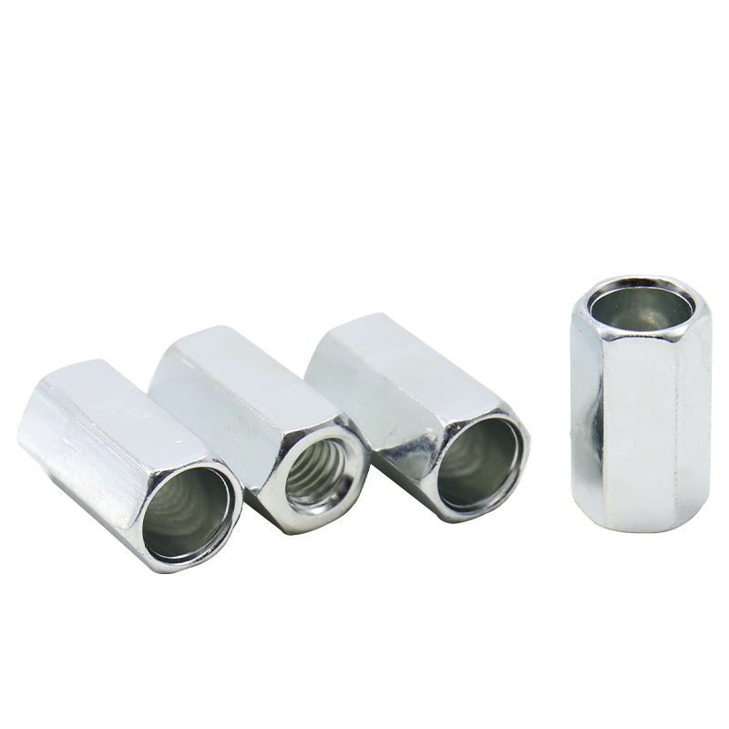 Carbon Steel Galvanized Double Pass Stud, Screw Connecting Nut, Screw Butt Isolating Column Nut, Extended Hexagon Nut