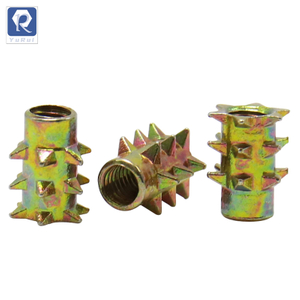 Wooden threaded inserts, hex socket drive screw inserts for wooden furniture and cabinets, zinc alloy threaded insert nuts