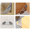 Universal corner code for table, chair and cabinet corner fasteners, connectors, wooden furniture shelves, supports, triangular stabilizers