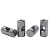 Non-electroplated bucket nuts, bucket cross pin slotted furniture nuts for beds, cribs and chairs, cross pin slotted nuts