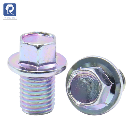 Environmental Color Zinc Plating, Outer Hexagon Flange Screws ， Flange Washer Head Hexagon Screw