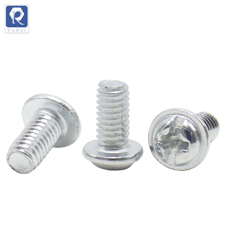 Cross-shaped slotted disc round head screws, washer leading screw bolts
