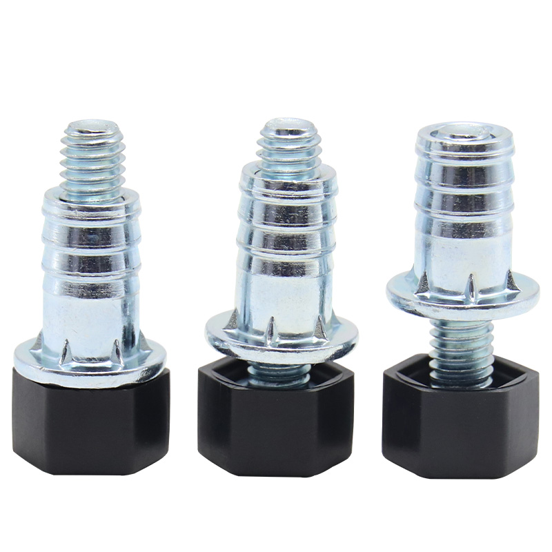 Furniture table and chair leg straightening screw-in adjustment screws, adjustable wooden furniture leg straighteners with threaded inserts