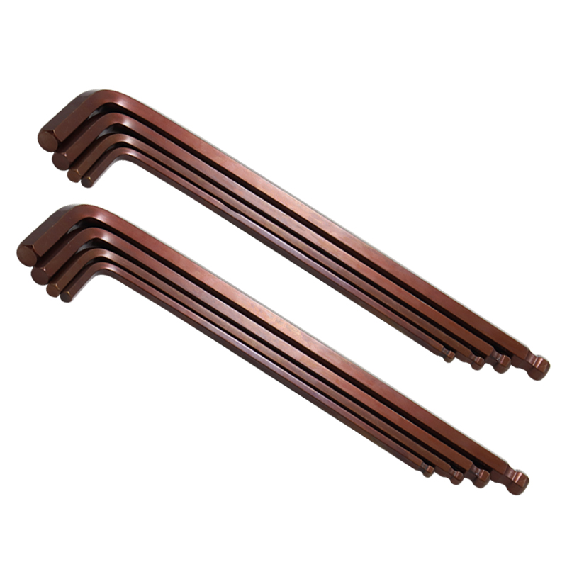 Hex socket wrench, furniture repair and assembly manual tool, flat head wrench, L-shaped ball head hex socket dual-purpose wrench