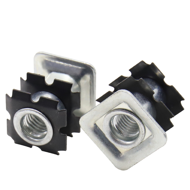 Square metal double star casters insertion, sunflower nuts, connecting nuts inside iron pipes, spring plate nuts