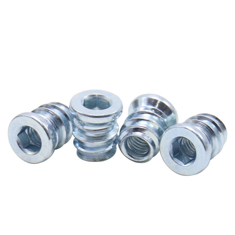 M4 x 10 x 7.5 furniture embedded nut threaded insert, special specification 7.5mm outer diameter nut, hex socket wood insert bolt fastener connector