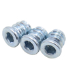 Carbon steel galvanized hex socket drive nut, pre-embedded connection nut for furniture hardware