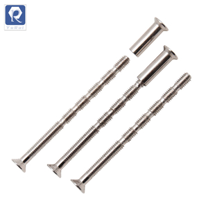 Bamboo-joint cross countersunk screws, door handle hardware rods, 4X60 door lock connection bolts, cross sleeve drive countersunk nuts and bolt combinations