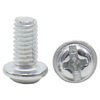 Cross-shaped slotted disc round head screws, washer leading screw bolts