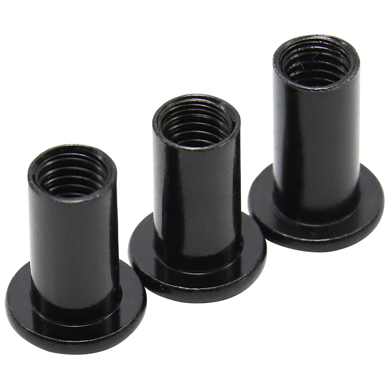T-shaped Nuts, Connecting Nuts for Tables, Chairs and Bed Frames, Hex Socket Insert Nuts, Screw Column Sleeve Nuts, Black