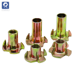 Four-pronged three-way T-nuts for screw-in fastener nuts for climbing walls and woodworking T-nuts Wood inserts