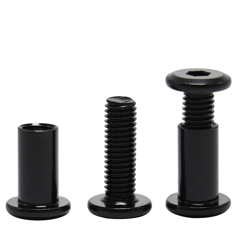 Hexagon socket drive, furniture bucket bolt combination bed frame bolt and nut kit, wooden sleeve cover bolt bucket nut kit