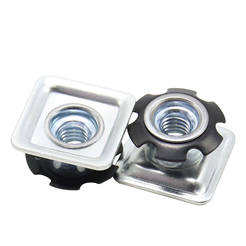 Sunflower nut, inner connection nut of iron pipe, double-layer star-shaped casters, insertion nut, and 梅花 spring piece nut