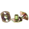 Edge-trimmed iron plate nuts, two-hole locking nuts, T-type nuts for furniture feet and sofa feet locking