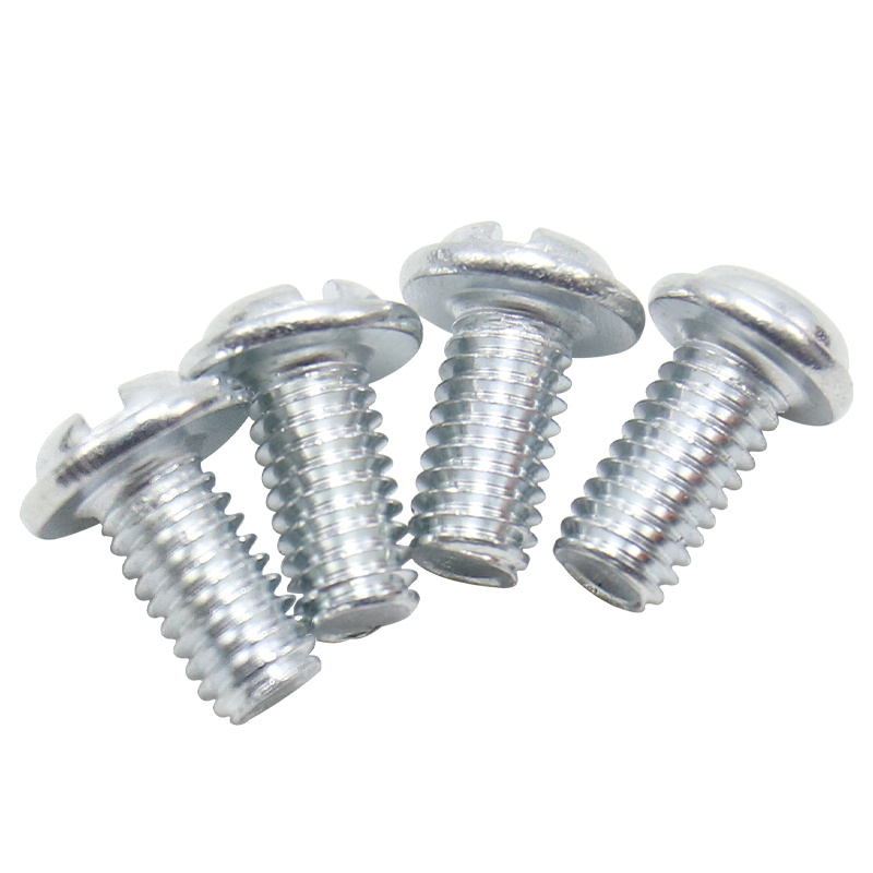 Cross-shaped slotted disc round head screws, washer leading screw bolts