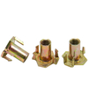 Galvanized steel threaded insertion nuts, hook eight-way nuts, furniture nuts, rock climbing nuts, 4-way T-shaped nuts
