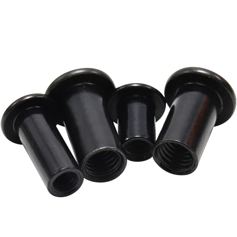 T-shaped Nuts, Connecting Nuts for Tables, Chairs and Bed Frames, Hex Socket Insert Nuts, Screw Column Sleeve Nuts, Black