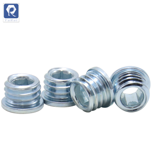 Embedded nuts for wooden furniture, flat-head hex socket nuts without threads, Angle sleeve drive screw inserts for wooden furniture nuts