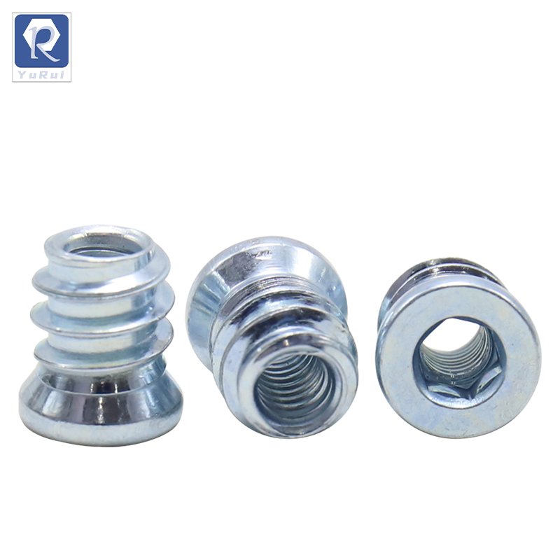 M4 x 10 x 7.5 furniture embedded nut threaded insert, special specification 7.5mm outer diameter nut, hex socket wood insert bolt fastener connector