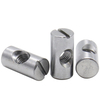 Non-electroplated bucket nuts, bucket cross pin slotted furniture nuts for beds, cribs and chairs, cross pin slotted nuts
