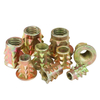 M4/M5/M6/M8 threaded wood inserts, hex socket driven wood furniture screw inserts, hex socket driven into nuts