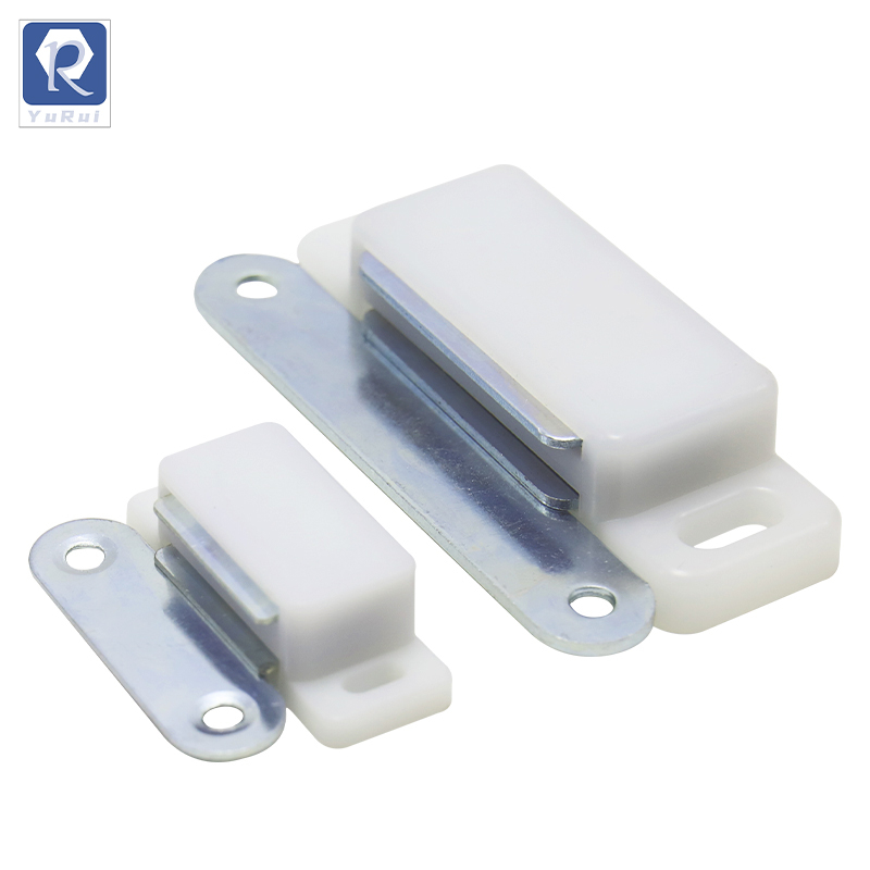 The strong magnetic attraction furniture wooden door plastic electromagnetic lock tongue, magnetic door latch, and the plastic magnetic lock tongue for cabinets are easy to install and suitable for ma