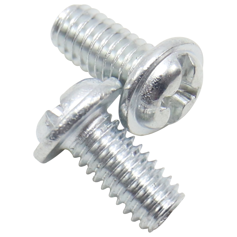 Cross-shaped slotted disc round head screws, washer leading screw bolts