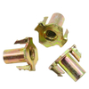 Galvanized steel threaded insertion nuts, hook eight-way nuts, furniture nuts, rock climbing nuts, 4-way T-shaped nuts