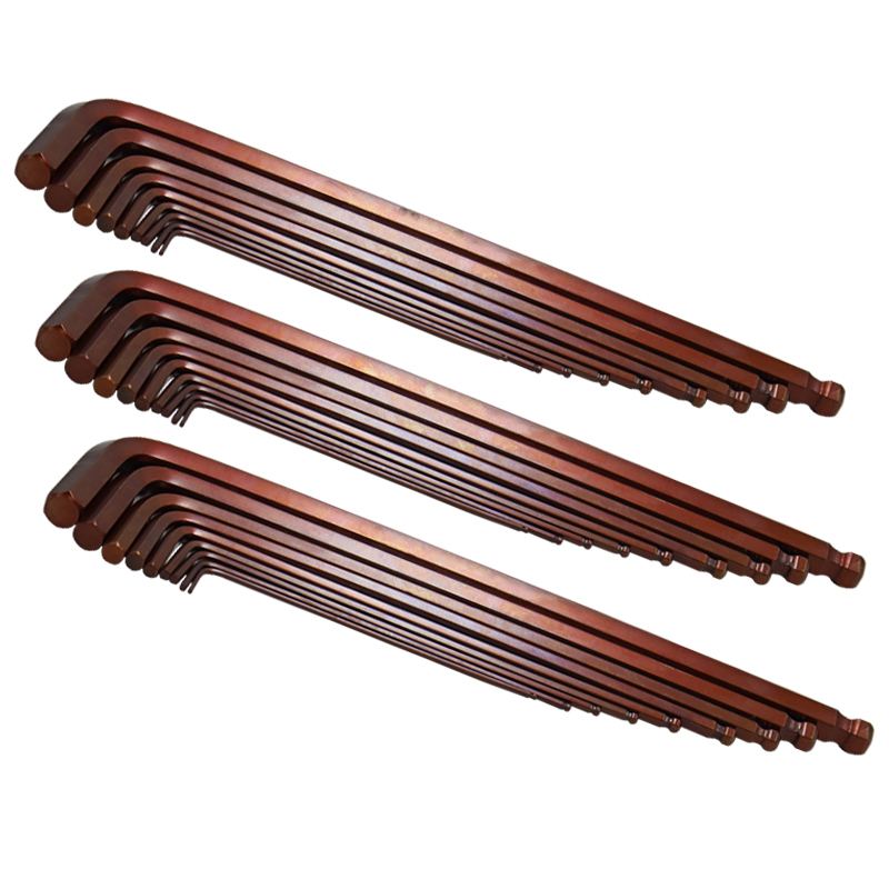 Hex socket wrench, furniture repair and assembly manual tool, flat head wrench, L-shaped ball head hex socket dual-purpose wrench