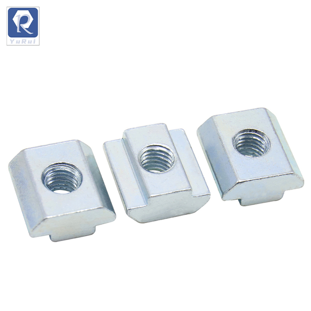 T-slot nuts made of carbon steel with galvanization, hardware sliding nuts, T-slot track accessories, hammer head fasteners