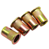 Insert nut with flat head thread, countersunk vertical rivet nut, carbon steel galvanized flat head vertical rivet nut